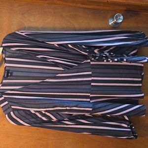 Torrid Striped Wrap Blouse 2X